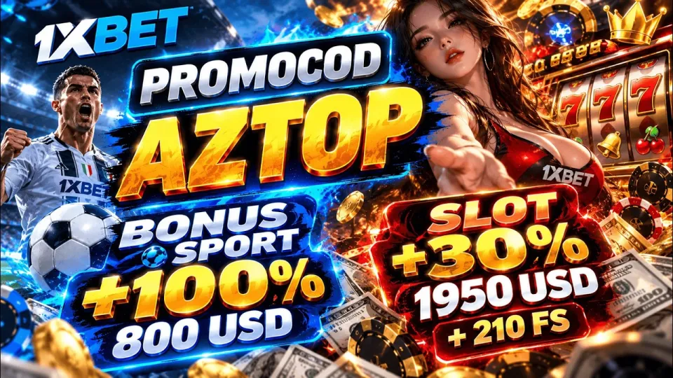 1xbet promocode AZTOP in 2026 for unlocking sports and slots welcome bonuses
